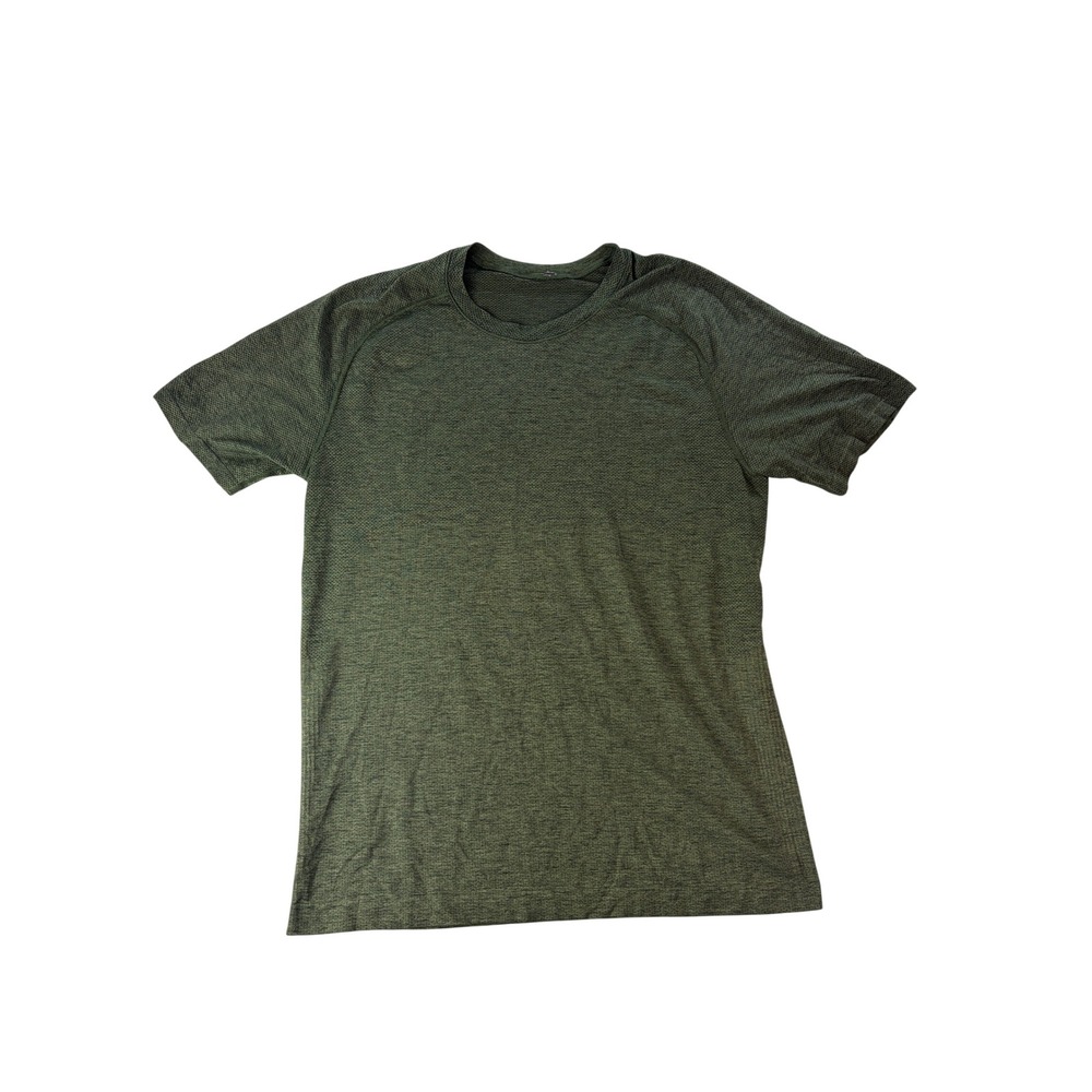 Lululemon Shirt Mens M Metal Vent Tech Short Sleeve Athletic Gym Training Green
